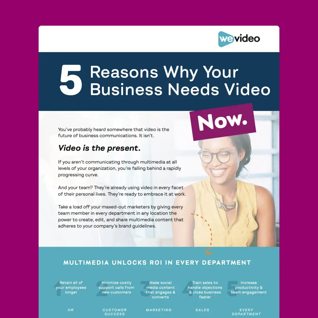 5 Reasons Why Your Business Needs Video eBook cover
