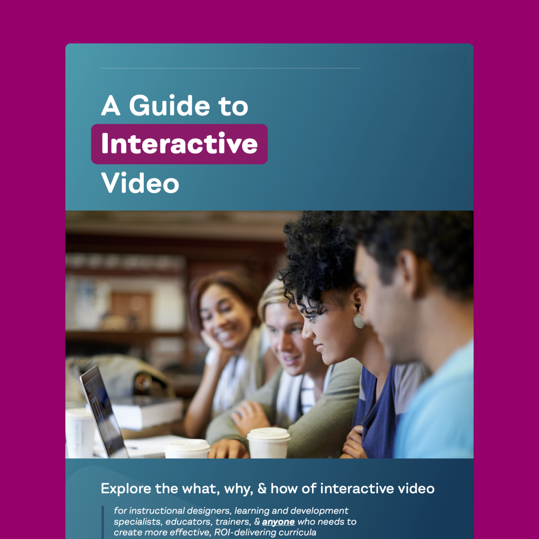 A Guide to Interactive Video eBook cover against light magenta background