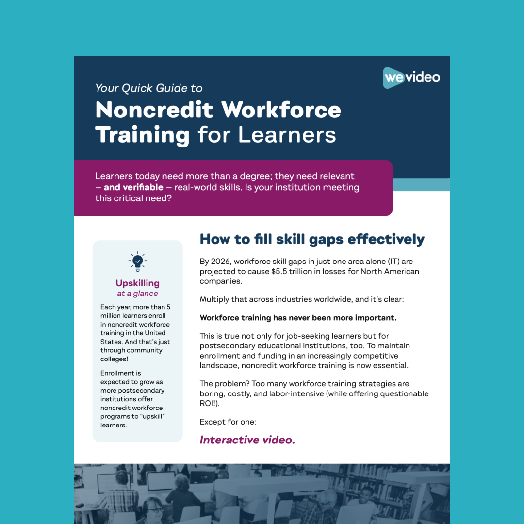 Noncredit Workforce Training for Learners eBook cover against light blue background